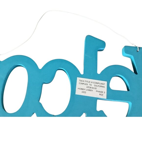 The Spring Shop Blue Glitter Welcome Sign Home Wall Decor Hanging Door Plaque - Picture 8 of 8